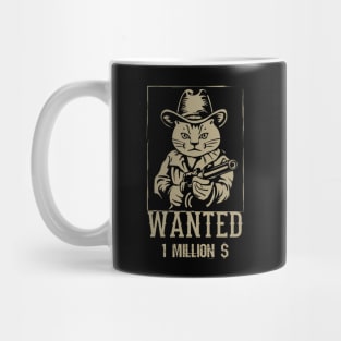 Wanted Dead Or Alive Cat Mug